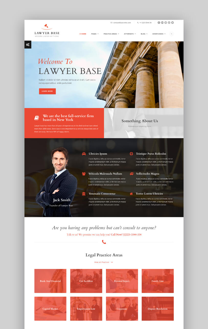 Lawyer Base Attorney WordPress theme